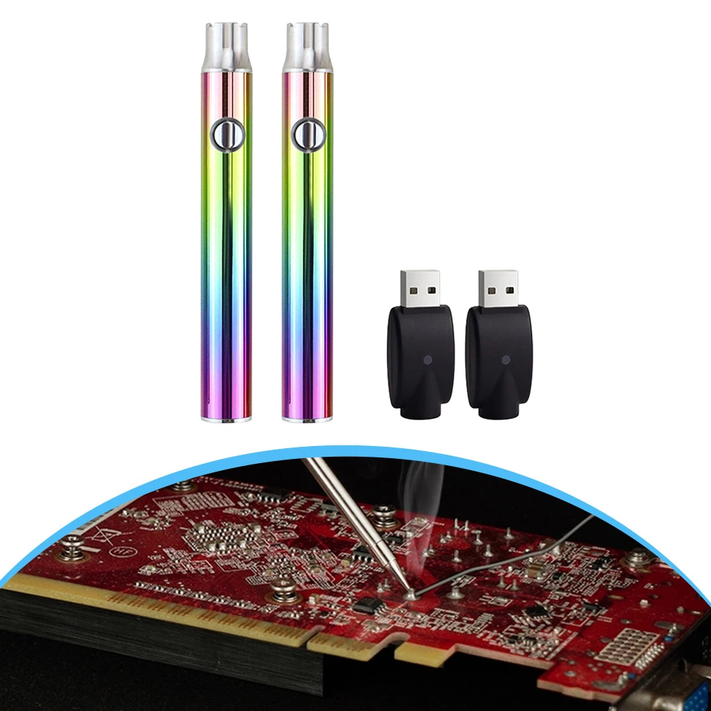 مجموعات مكواة لحام الخيط، قلم عربة بطارية 350 مللي أمبير في الساعة مع مجموعات أدوات لحام محول USB، مجموعة مكواة لحام لاسلكية، تسخين سريع #2