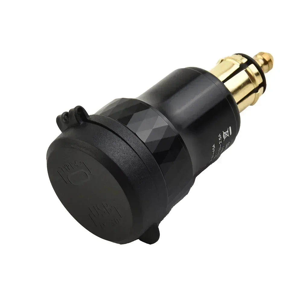 Brand New Adapter For BMW Motorcycle Charger For Motorcycle Aluminum Alloy USB Black Useful CNC Car Dual