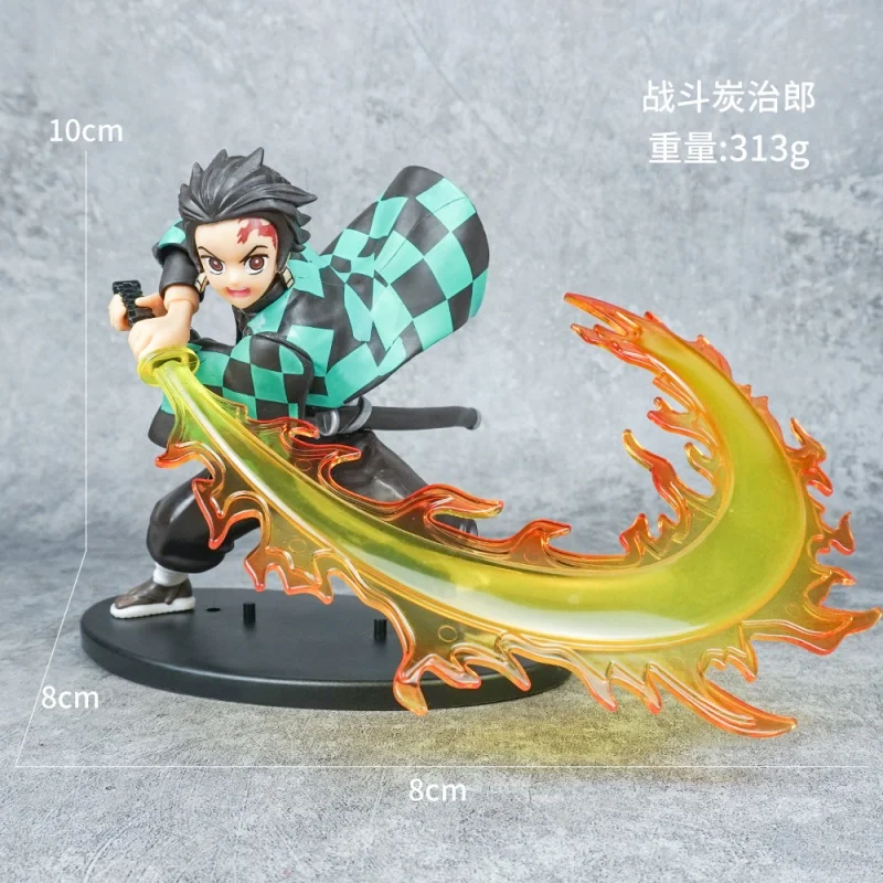 1 Stuks Hete Japanse Figuur Anime Garage Kits God Van Vuur Tanjirou Battle Model Ornamenten Auto Decoratie Verjaardag Voor Jongen