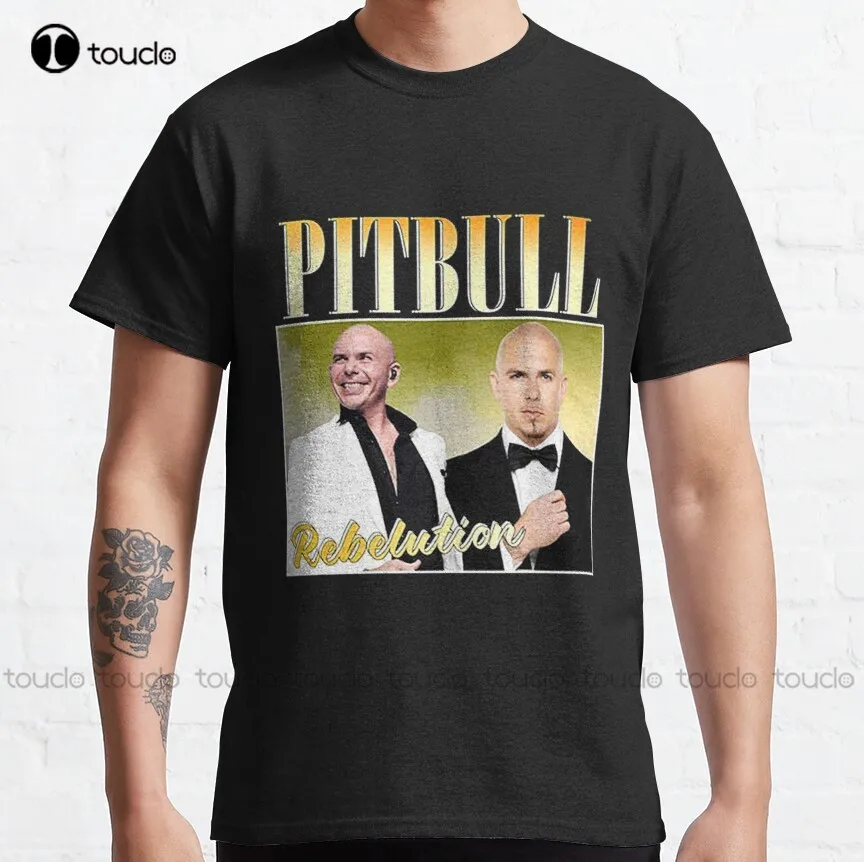 Pitbull Mr.Worldwide Vintage Classic T-Shirt Pitbull Singer Shirts Men Custom Aldult Teen Unisex Digital Printing Tee Shirts New