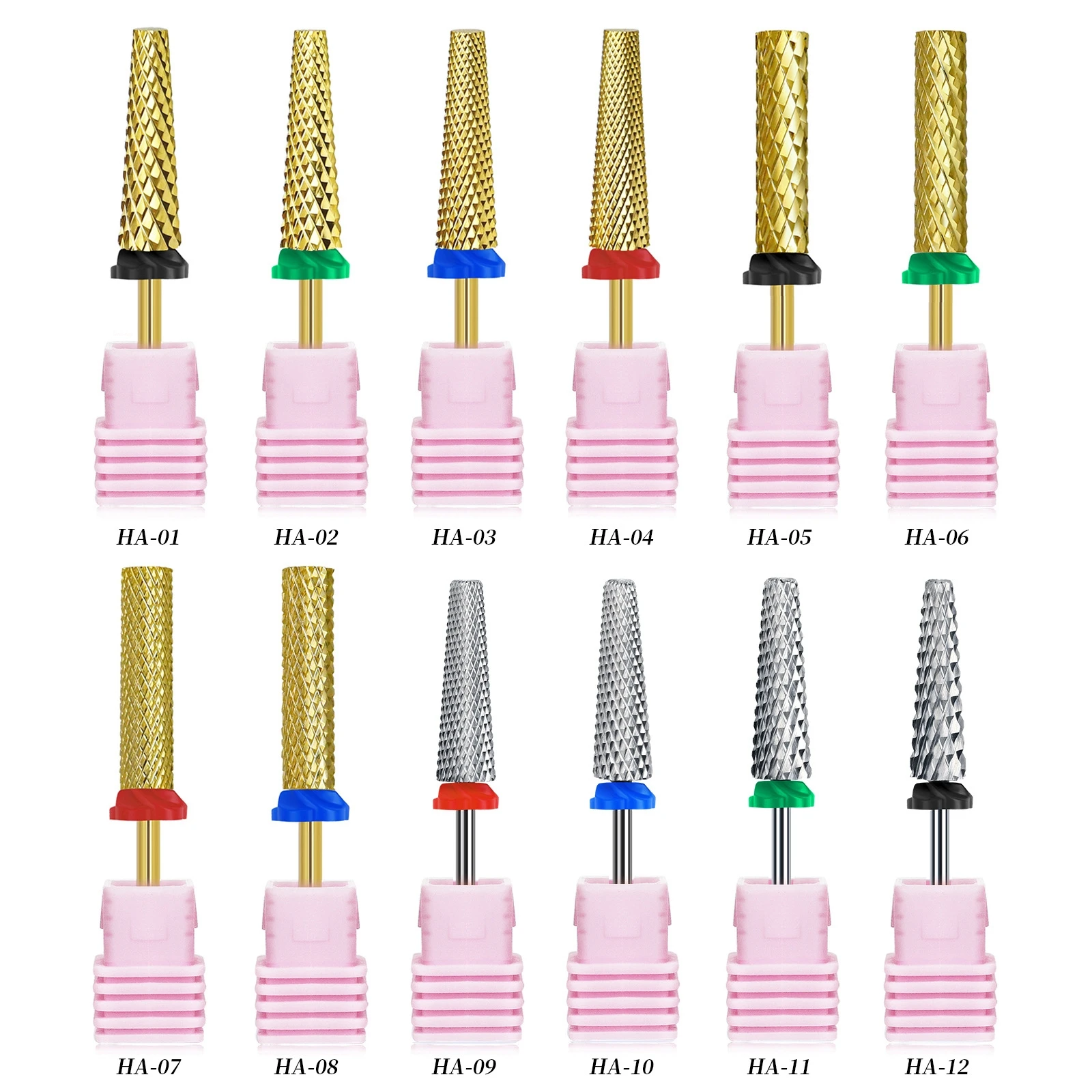 Professional Nail Drill Bits Long Cylinder, High-Speed Tungsten Carbide Grinding Head for Nail Art & Quick Gel Polish Removal