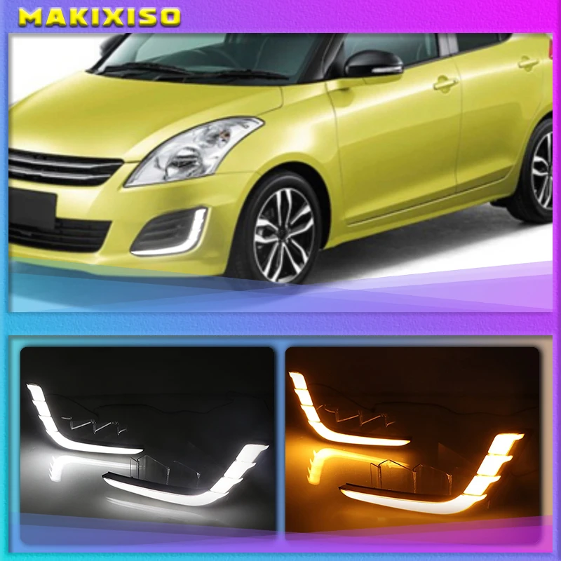 

For Suzuki Swift 2014 2015 2016 LED DRL headlight daytime running lights fog lights cover headlight fog lamps day light daylight