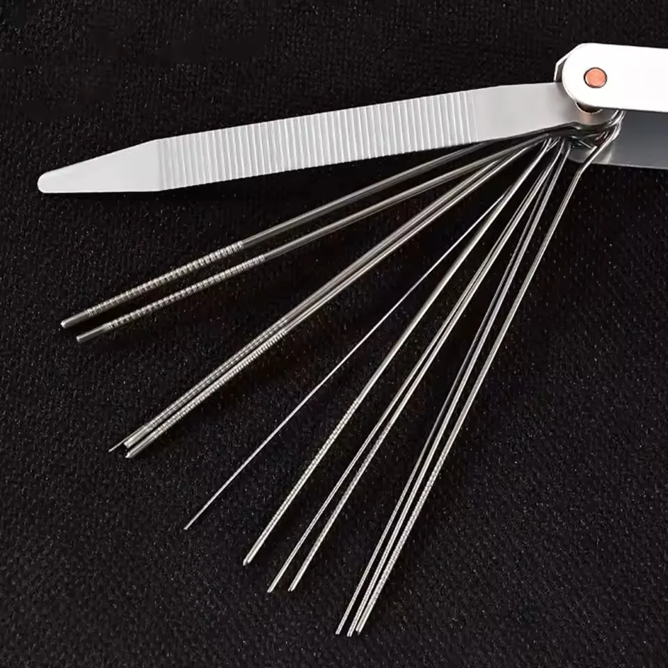 1-teiliges Schweiß- und Schneidbrennerdüsen-Nadel-Set, 13-in-1-Spitzenfeilen, Reiniger, Metallreibahle, Lötkolben zum Reinigen von Gasöffnungen – Detail 4