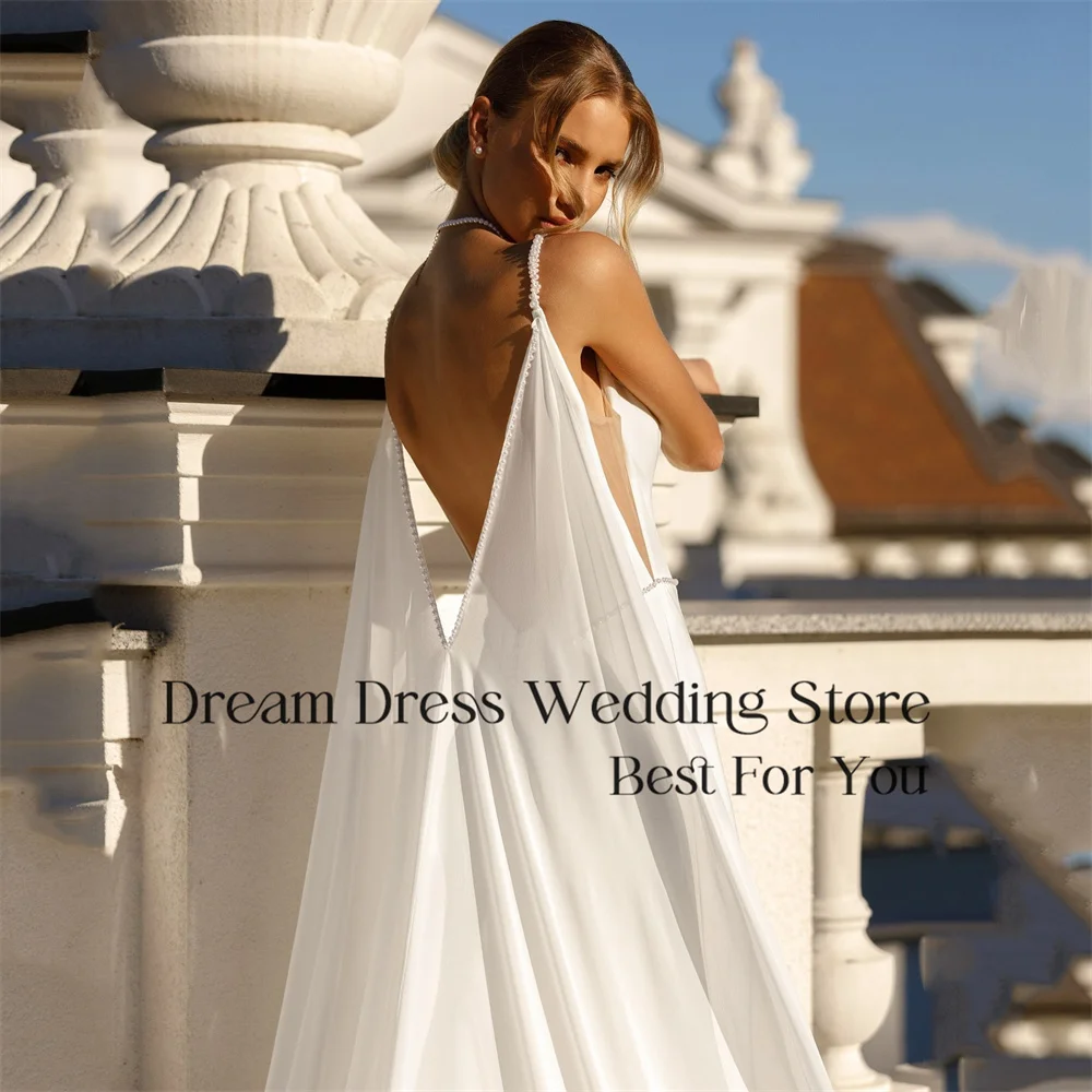 أنيقة حورية البحر الديكور فستان الزفاف المرأة الخامس الرقبة مفتوحة الظهر السباغيتي الأشرطة شال فستان زفاف Vestidos De Novia مخصص