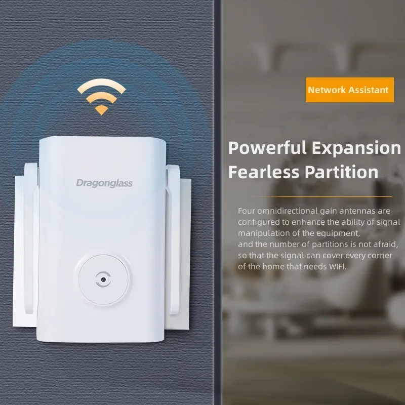 DragonGlass New Origina DGE1 5G WiFi Repeater Wifi Amplifier Signal Wifi Extender Network Wi fi Booster 1200Mbps 5 Ghz Expander