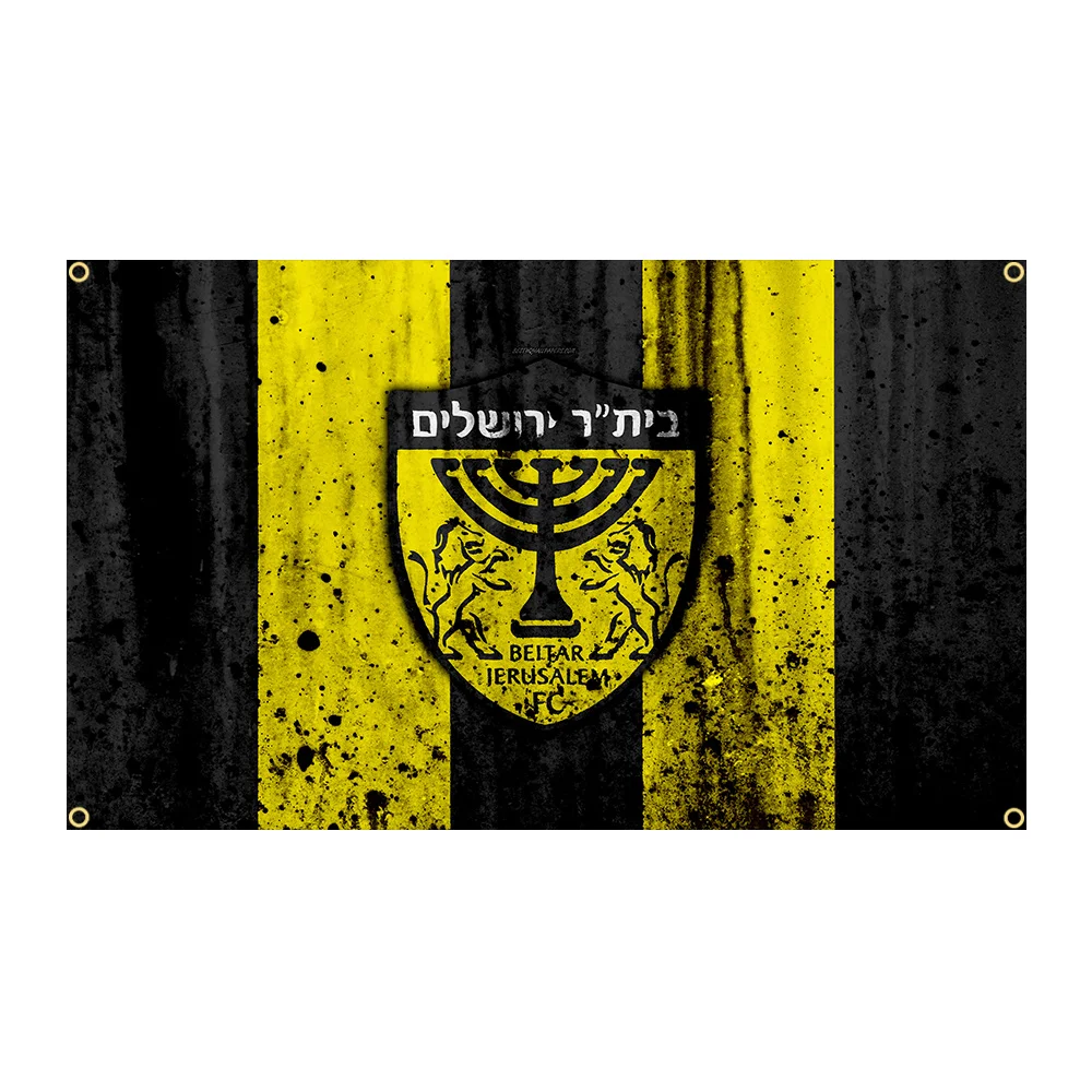 90x150cm Half FC Beitar Jerusalem Half Israel Flag Polyester Printed Football Game Home Outdoor Banner For Decoration