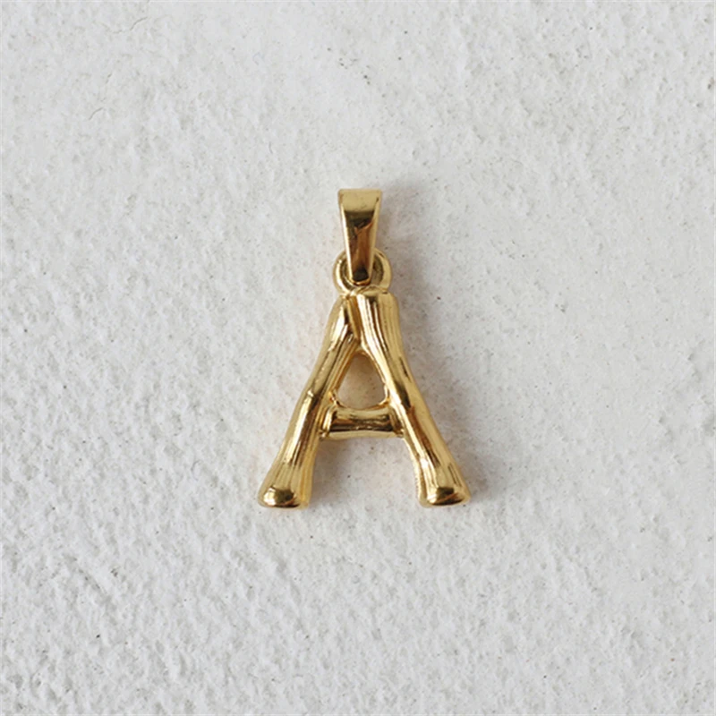 Alphabet Pendant Initial Charm A-Z 26 English Letter Necklace Women Choker Titanium Steel Plated 18k Gold Clavicle Chain Jewelry