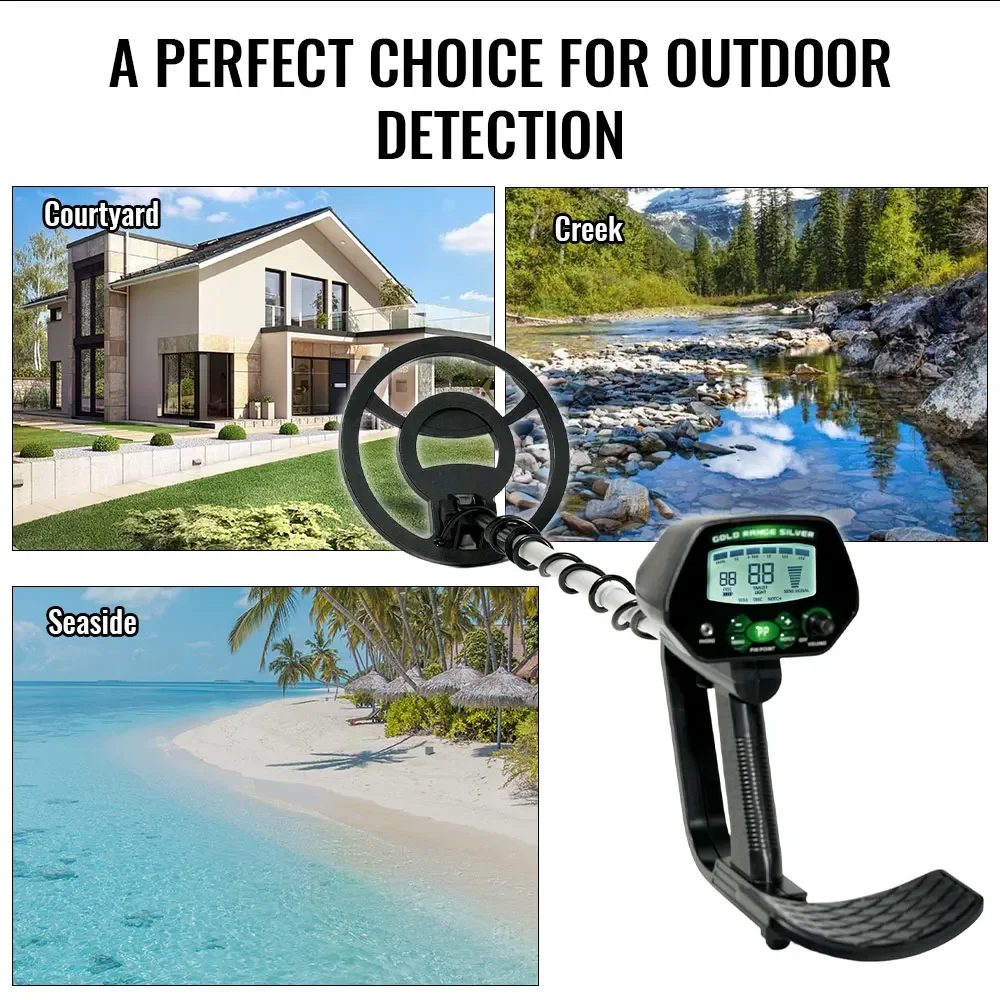 NEW MD-4090 Professional Metal Detector Finder Waterproof Search Coil Seeker Treasure Underground Gold Detector High Accuracy
