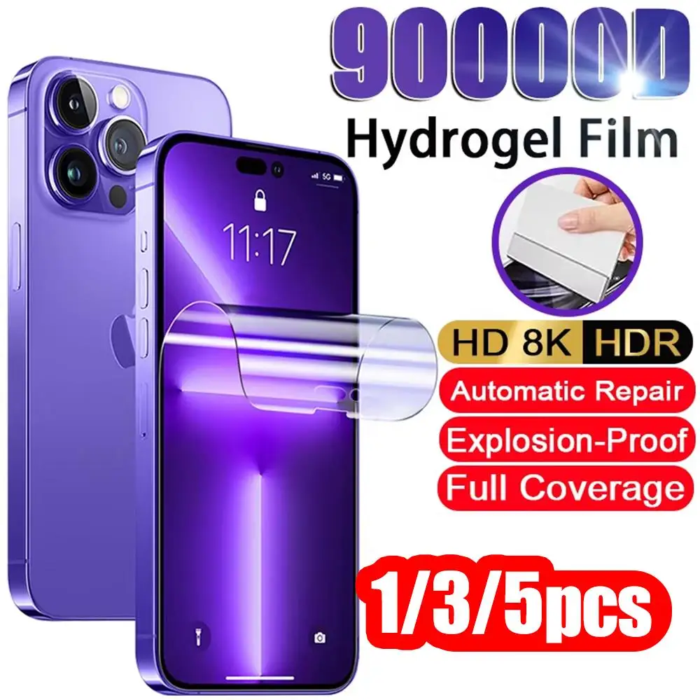 1/3/5Pcs Full Cover HD Hydrogel Film For Samsung A17 5G A16 A26 A25 A24 A23 A22 A15 A14 A13 A12 M23 A05S Screen Protector