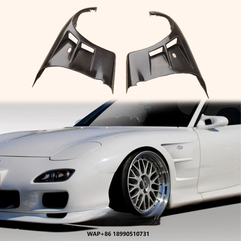 

Car Modified Body Kit Front Side Fender for Mazda RX-7 FD RX7 FD3S BN Style Carbon Fiber Front Bumper Fender Pair +25mm