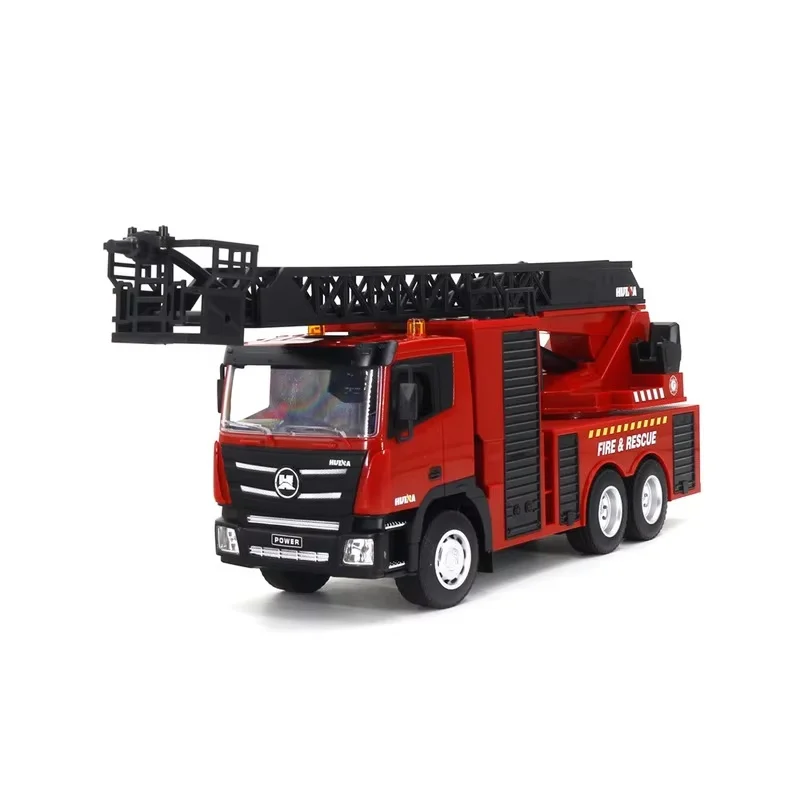 

Huina 9 Channels 1:18 Half Alloy Remote Control Firefighting Climbing and Rescue Cloud Ladder Vehicle Firefighting Engineering