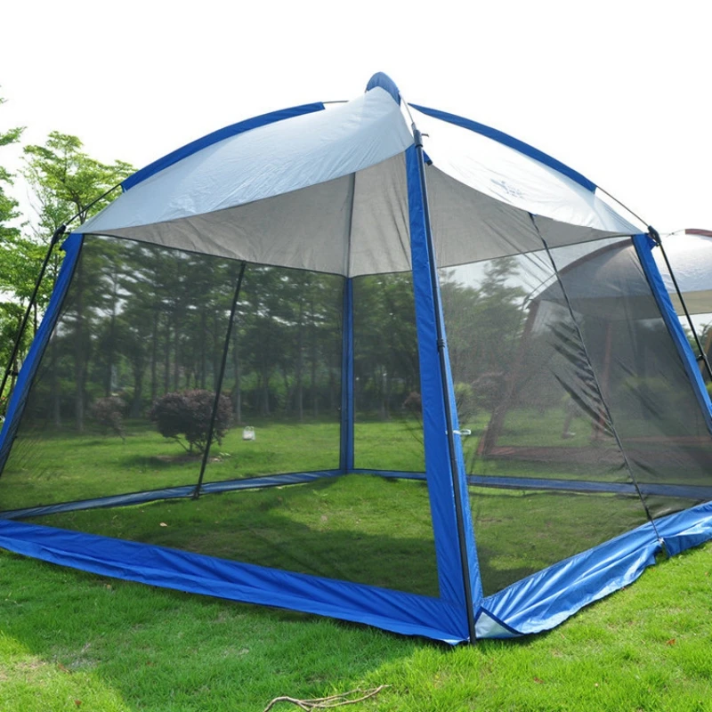 

5-8Persons Single Layer Mesh Anti-mosquito Sunscreen Beach Pergola Outdoor Camping Large Space Multi-function Family Picnic Tarp