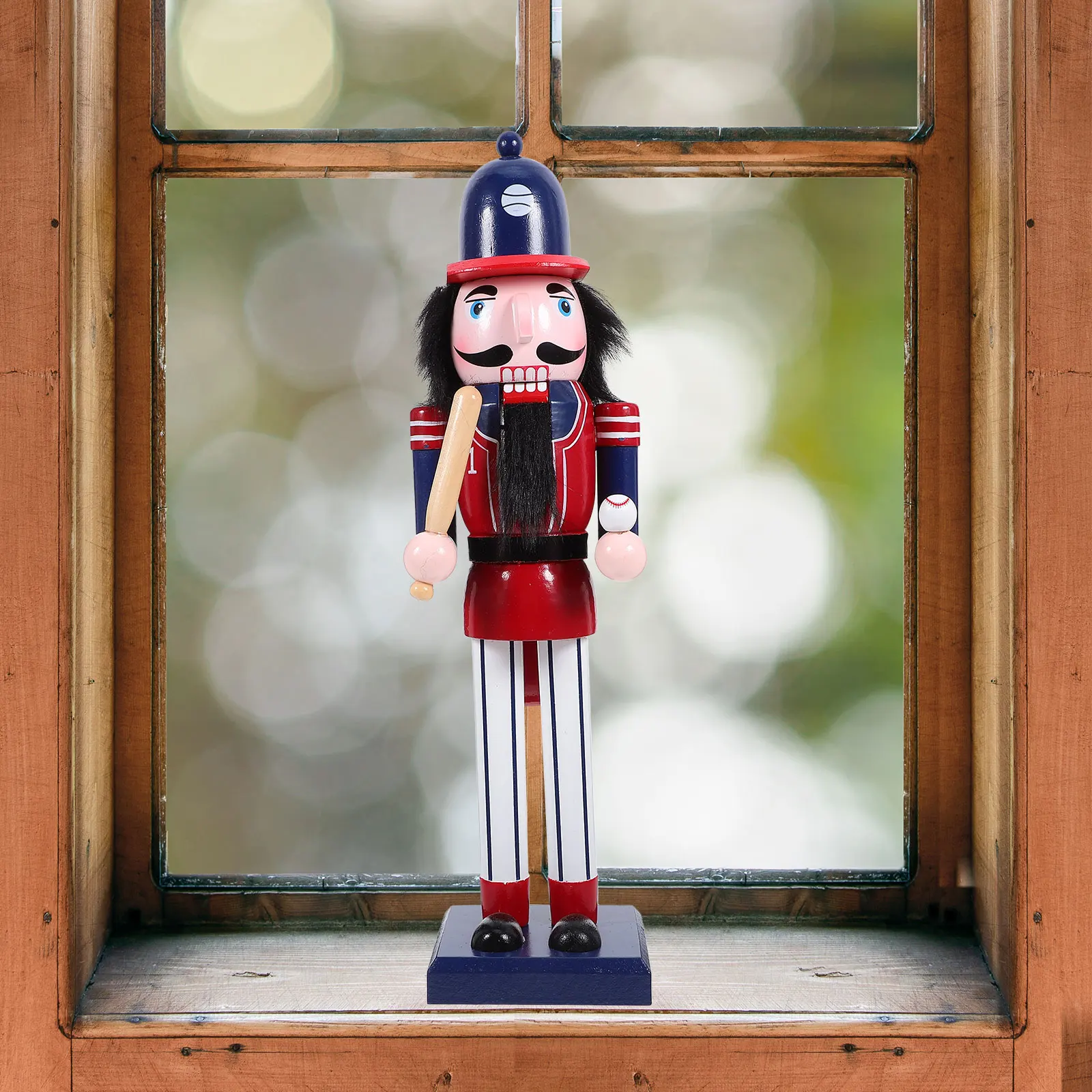 

Baseball Player Nutcracker 36CM Wooden Figure Christmas Ornament Home Decor Xmas Gift Desktop Toy Puppet Model