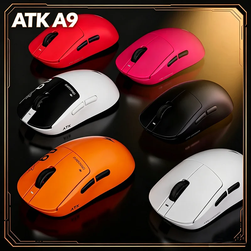 ATK Dragonfly A9 Ultimate Wireless Gaming Mouse, Ergonomic Gaming Mice Built-in Nordic 54L15 Chip,High Performance Esports Mouse