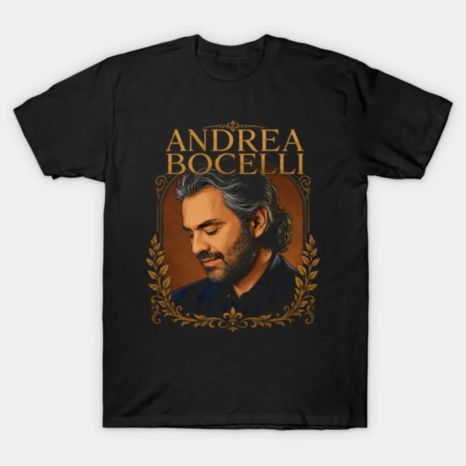 Andrea Bocelli Vintage Tribute Portrait T Shirt vintage Washed Unisex Stretched graphic streetwear Slightly designer clothes