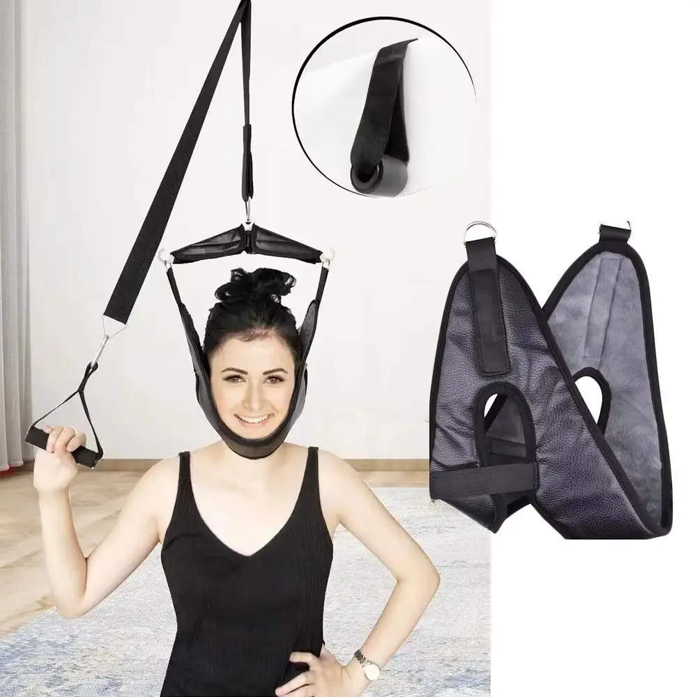 

Soft Belt Cervical Neck Traction Device Adjustable Correction Vertebrae Neck Stretching Belt Door Hanging Neck Massager