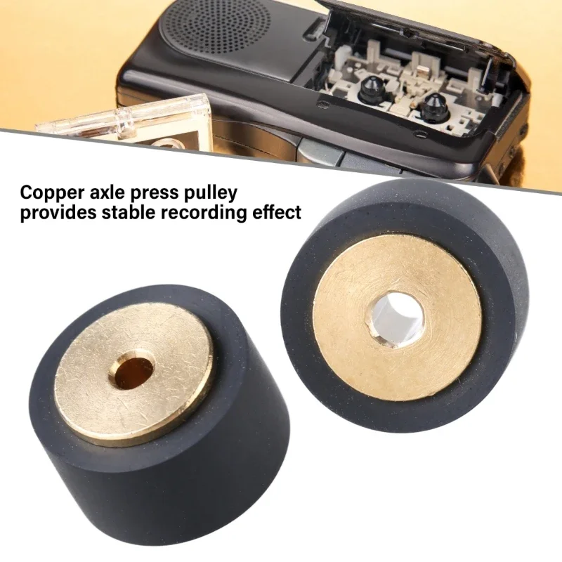 Lettore nastri Puleggia per cinghia Ruota movimento Rullo presa in gomma 14.2x8/11.8x7/13.5x8mm per registratori