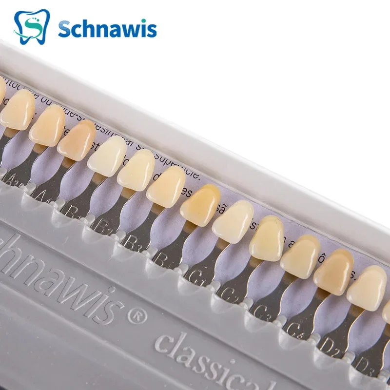 Dente dental branqueamento guia material, placa colorimétrica, design de forma para dispositivo de beleza, 16 ou 29 cores