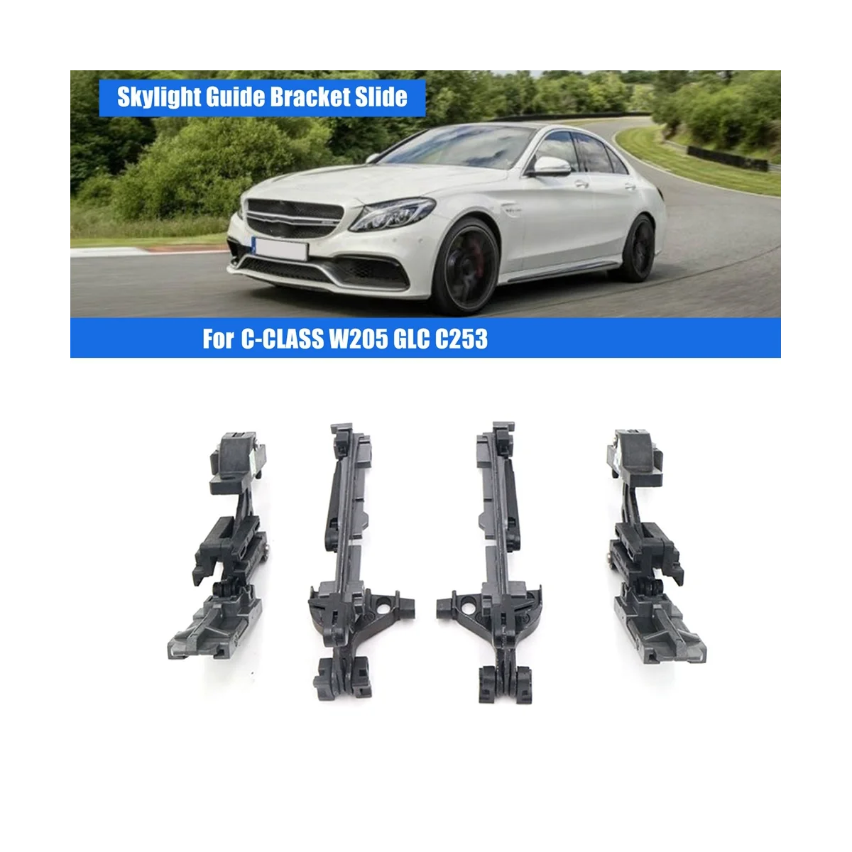 22278000 Car Sunroof Repair Kit Sunroof Bracket for Mercedes-Benz C-CLASS W205 GLC C253 Skylight Guide Bracket Slide