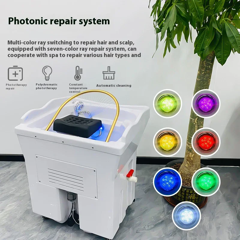 

Head Spa Shampoo Chair Equipment Recliner Lavacabezas Light Therapy Chairs Health Club Japanse Head Spa Wasbak Salon Furniture