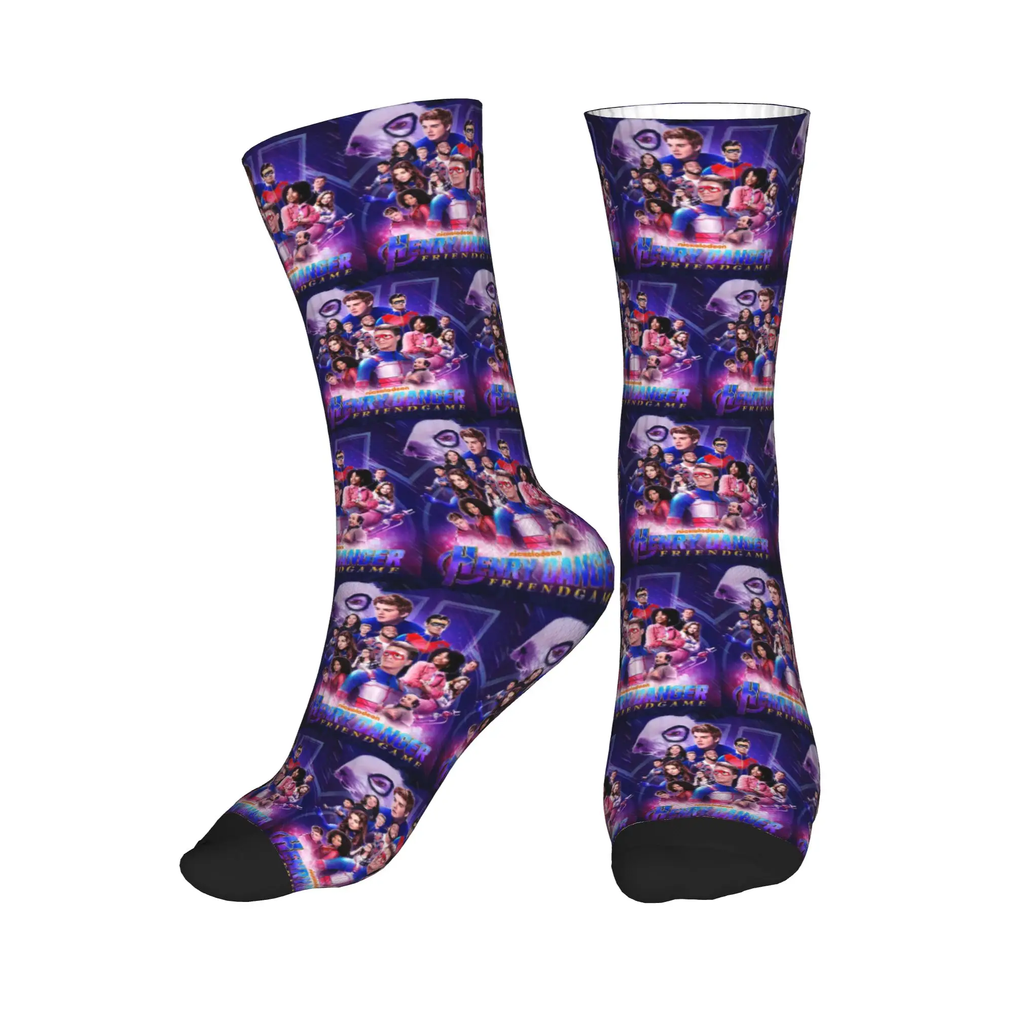 

Носки All Seasons Captain Henry and Kid Danger Sport средней длины, высококачественные, забавные, для мужчин и женщин