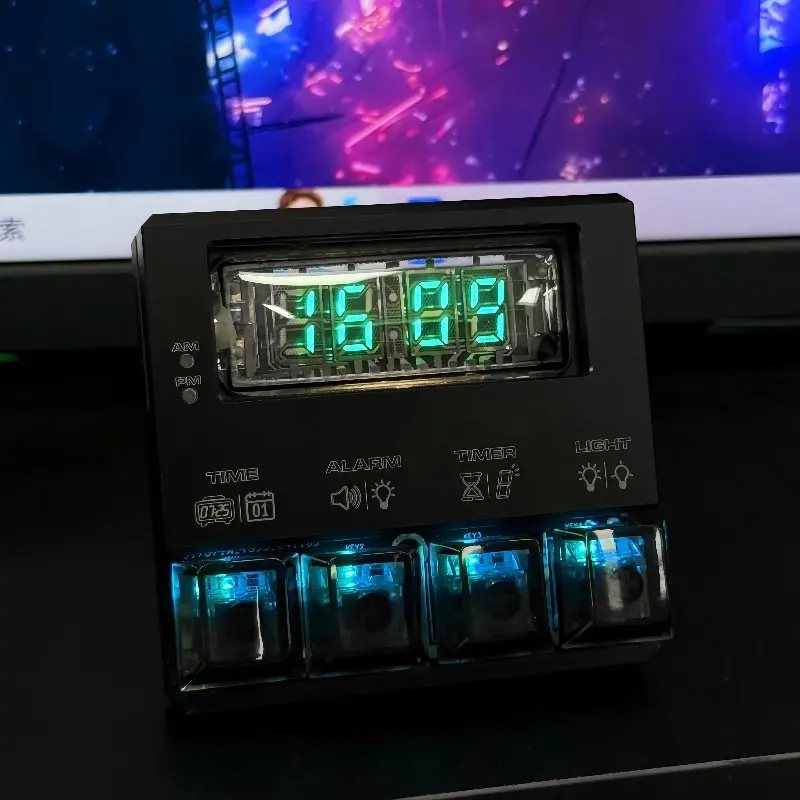Retro Table Clock VFD Magnetic Attraction Desk Clock Multi-function Digital Alarm Clocks Creative Desktop Decoration Clocks