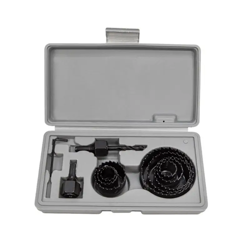 [NEW!ABAG】 11Pcs Woodworking Hole Opener Set Wood Gypsum PVC Plastic Circular Drilling Bit LDE Downlight Drilling Tools Daquan E