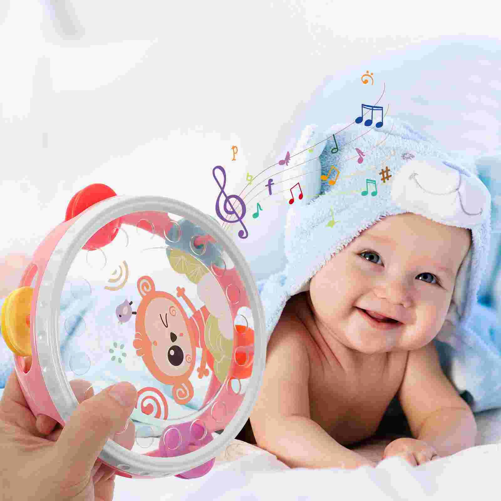 Children Clapping Tambourine Lovely Tambourines Kids Handheld Cheering Musical Instrument Percussion