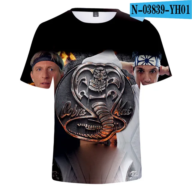 Cobra Kai Fun Unisex Tshirt 3D print T-shirt Summer Men Women Short sleeve Kids Top Oversized Harajuku Hip Hop Style Cosplay Tee