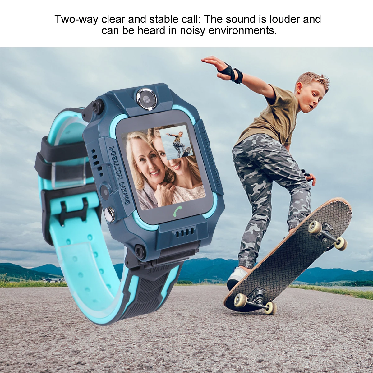 Waterproof Smart Watch Lbs Positioning Sos Emergency Call Electric Fence Multi Function Gift For