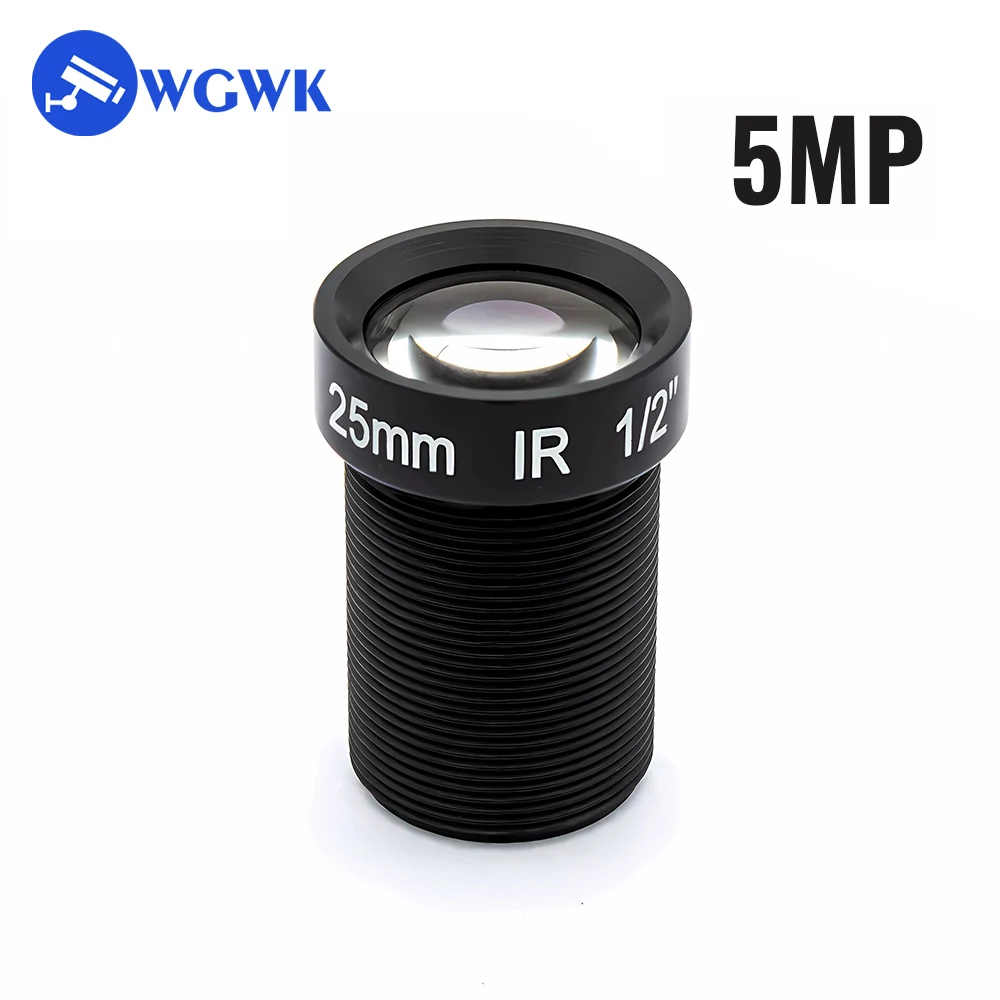 

WGWK-525A0 5MP 25mm M12 2/3" Long Focal Length With 650 IR Filter CCTV Camera Lens 5 Megapixel For AHD Analog IP Security Camera