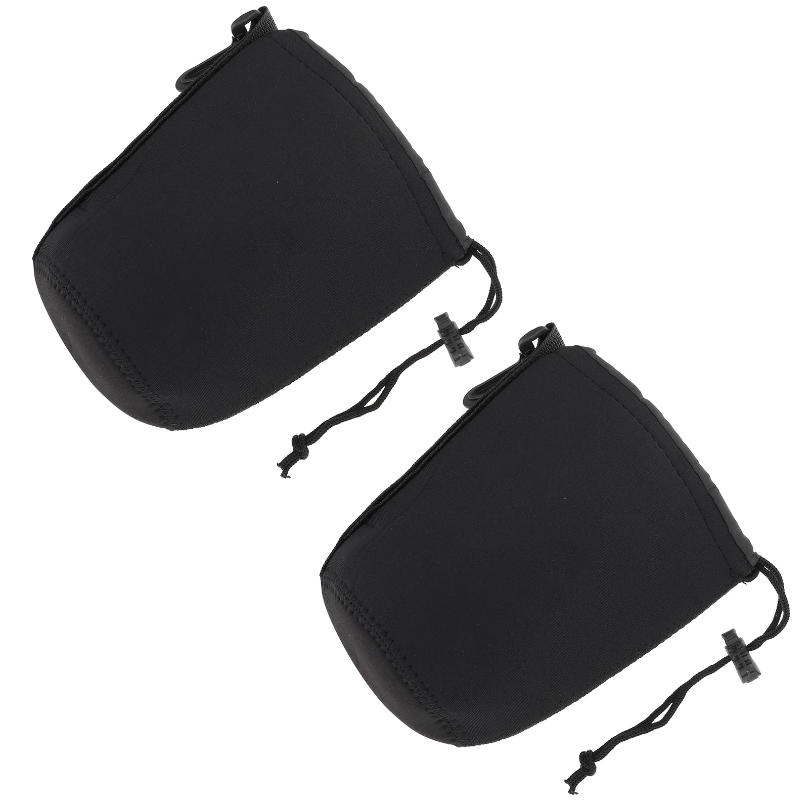 

2pcs Camera Lens Case Drawstring Lens Case Flexible Pouch 15cm Length 10cm Diameter Elastic Design Camera Accessories