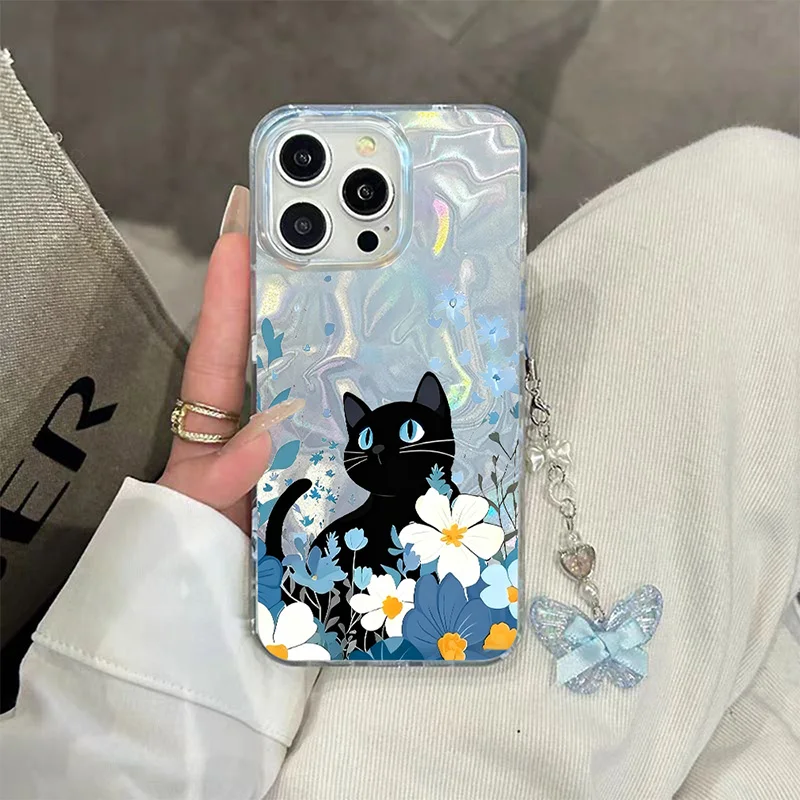 Love Heart Butterfly Bowknot Pandent Case For OPPO Reno 14 14F 13 12 FS 13F 12F 11F 11 10 Pro 5G 7 6 5 Find X3 Lite Phone Cover