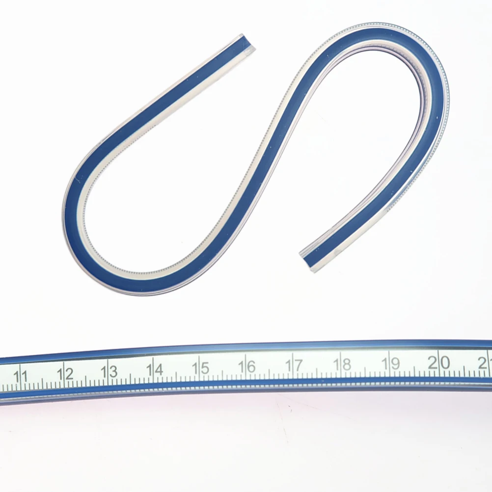 40cm Snake Ruler Flexible Measuring Tape Durable Cloth Drafting Drawing Ruler Precision Metal Built Soft Practical