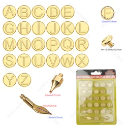 28-40pcs Copper Hot Stamping Applicator Dies Letter mold for Hot Stamping on LeatherCraft Paper