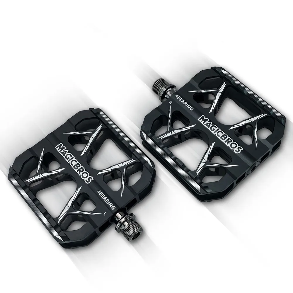 

Универсальная велосипедная педаль из алюминиевого сплава, плоская нога, 4 подшипника, смазка, дорожный горный велосипед, полая педаль, велосипедные детали