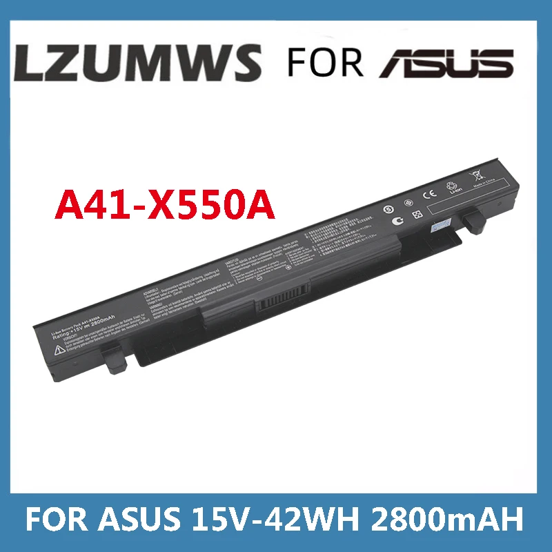 

15V 42WH 2800mAH A41-X550A 4 Cells Laptop Battery For ASUS A450 A550 K550 F450 F550 F552 P450 P550 R510 X450 X550CA A41-X550