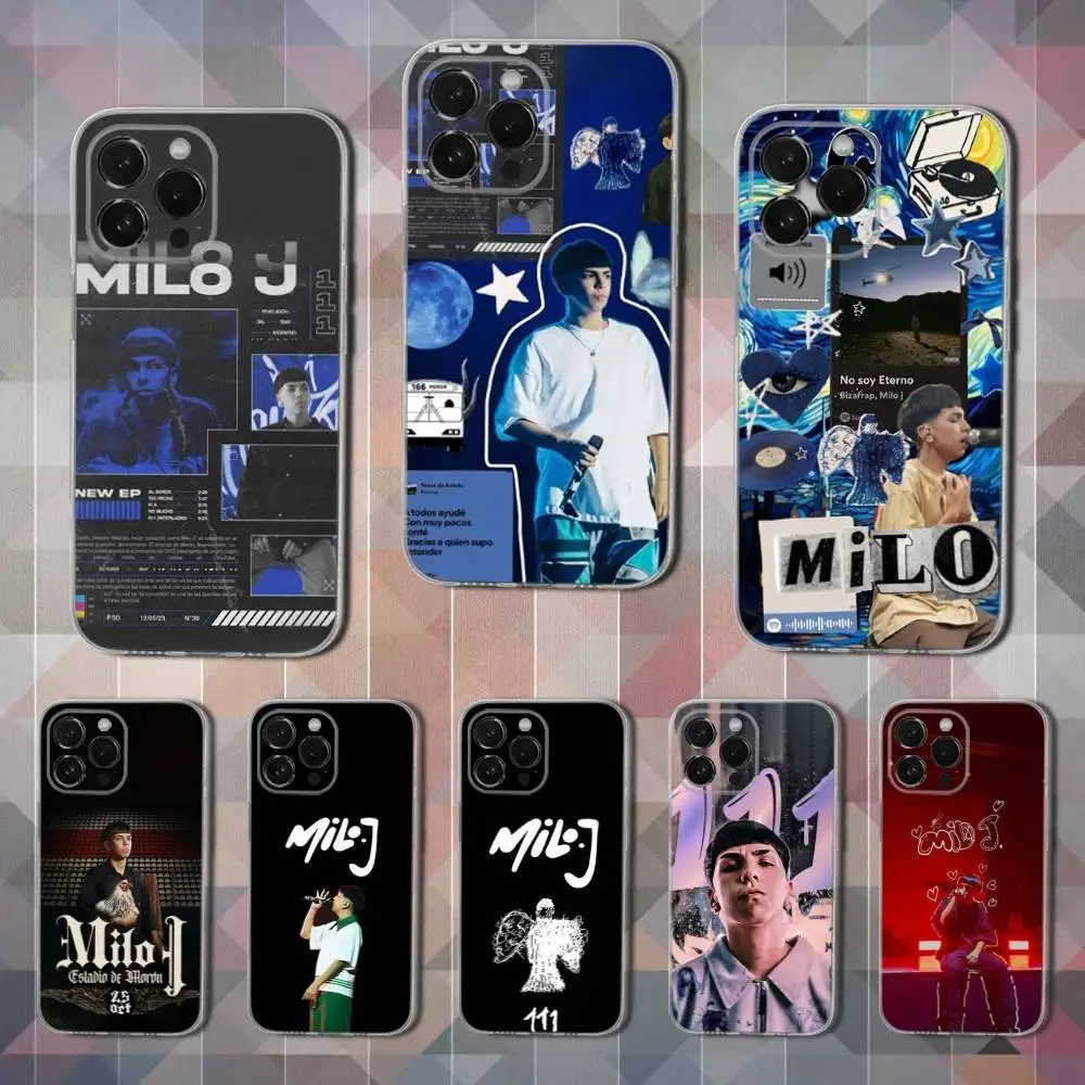 

Singer M-Milo J Rapper Phone Case For iPhone 16,15,14,13,12,11,17 Pro,Max,Plus,X,XS,XR,SE,Mini Transparent Soft Cover