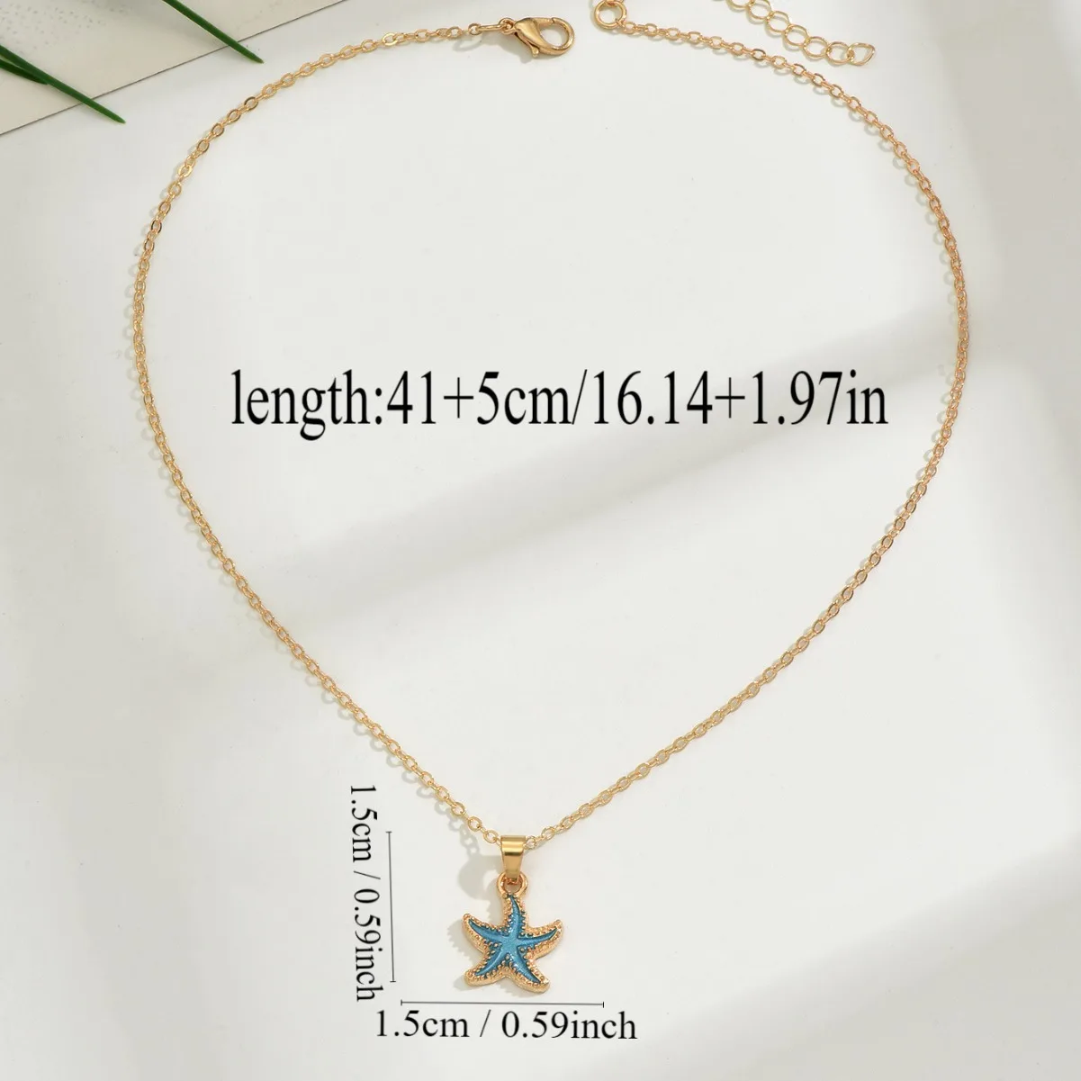 Boho mehrschichtige weiße Seilkette Halskette für Frauen Mode große Harz Seestern Stern Anhänger Halskette Strand Party Schmuck – Detail 11