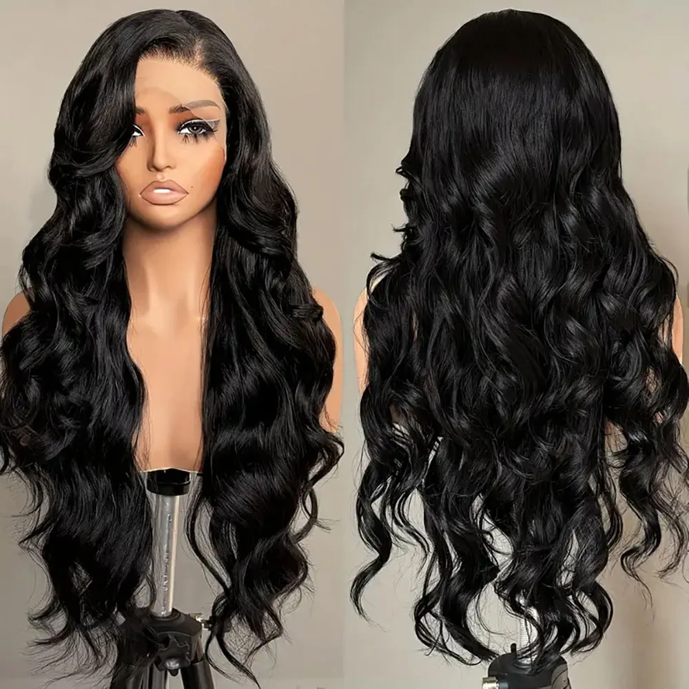ボディウェーブナチュラルカラーウィッグ 女性用 5x5 13x4 13x6 レースウィッグ 人毛 200密度 生え際処理済み