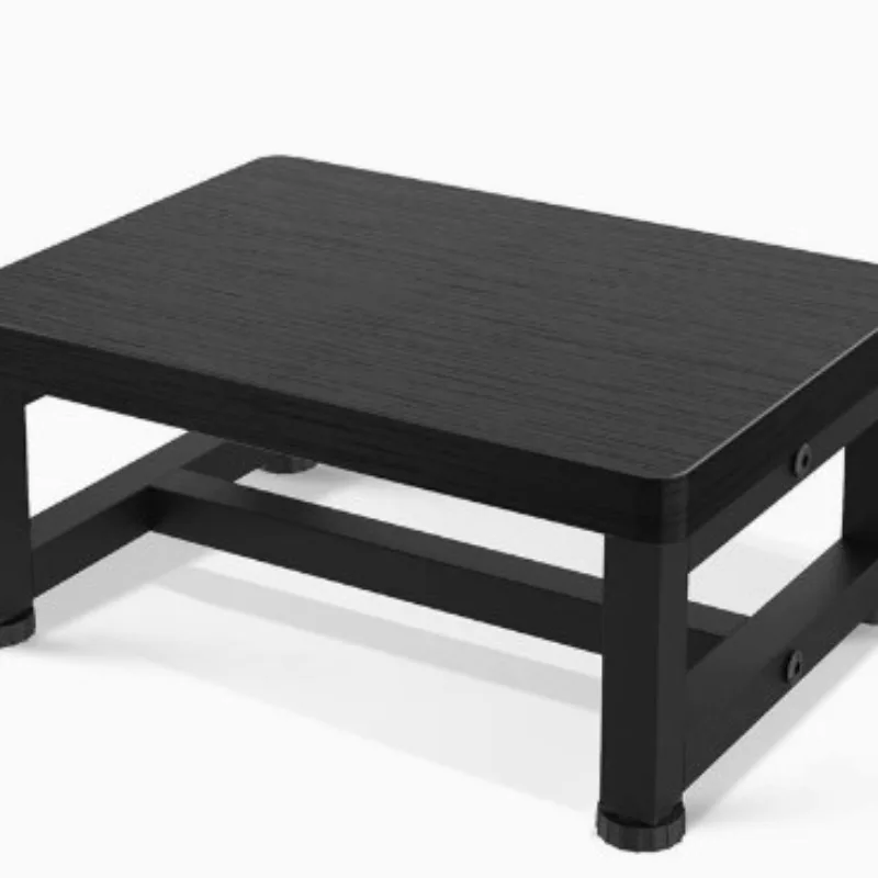 Multi-Use 1-Tier Kids Step Stool, Rustic Wood & Metal Non-Slip Safety Foot Stool for Toddlers