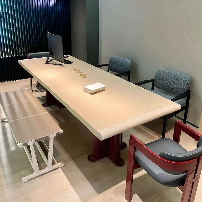 Modern Simple Solid Wood Desk Nordic Minimalist Conference Table Negotiation Table Home Creative Study Desk
