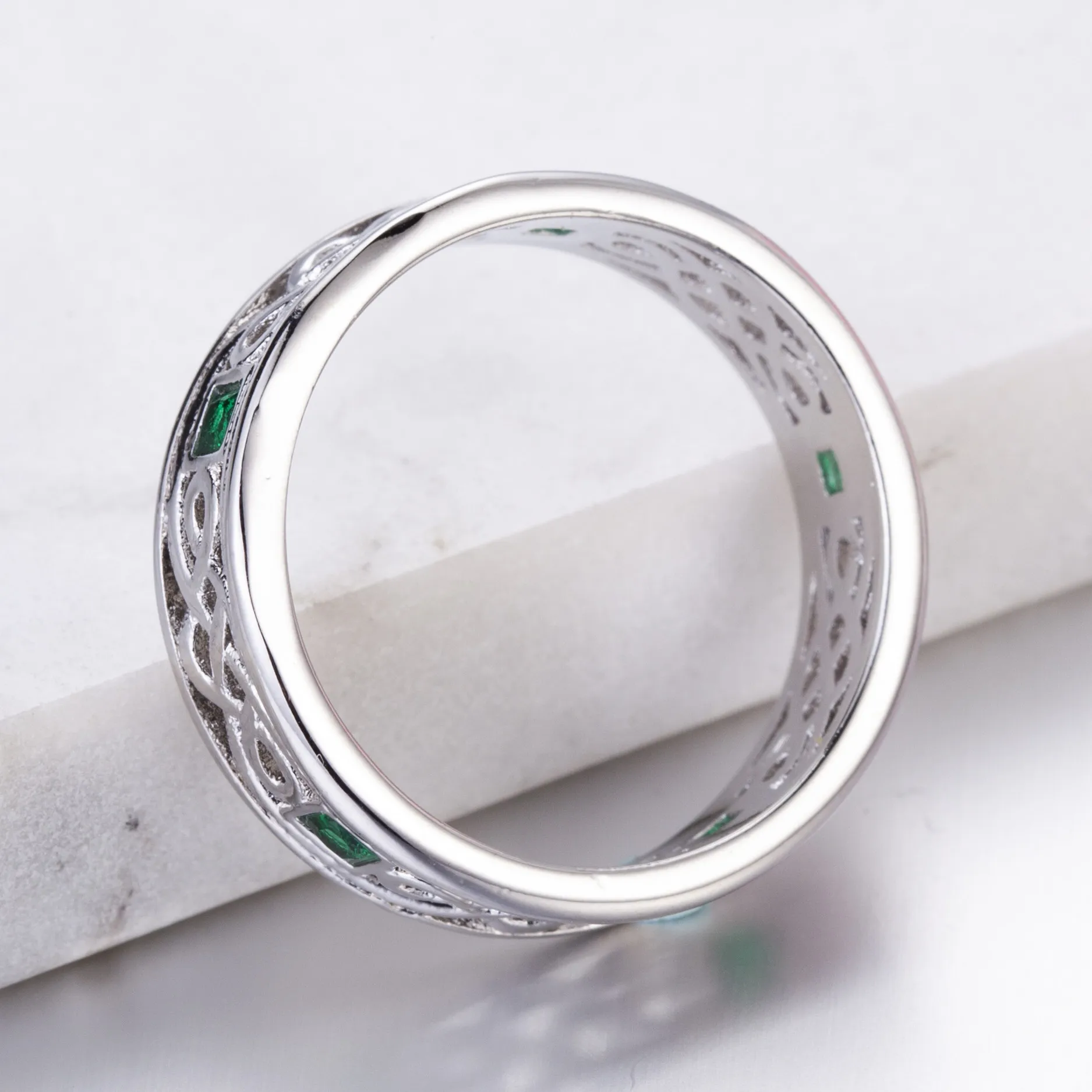 Fashion S925 Sterling Silver Ring Jewelry Adorned With Brilliant Zircon And Special Emerald Perfect For Party And Daily Matching