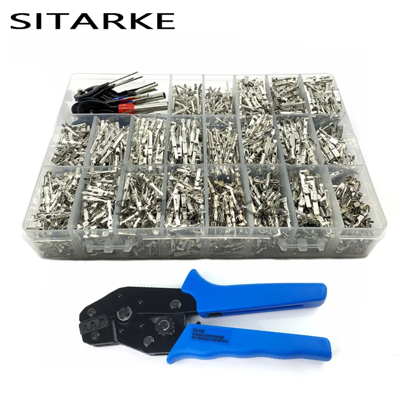 Car Electrical Wire Terminal 1/1.5/1.8/2.2/2.8/3.5mm Auto Electric Connector Plug Removal Male Female Crimp Automotive Plug Pins