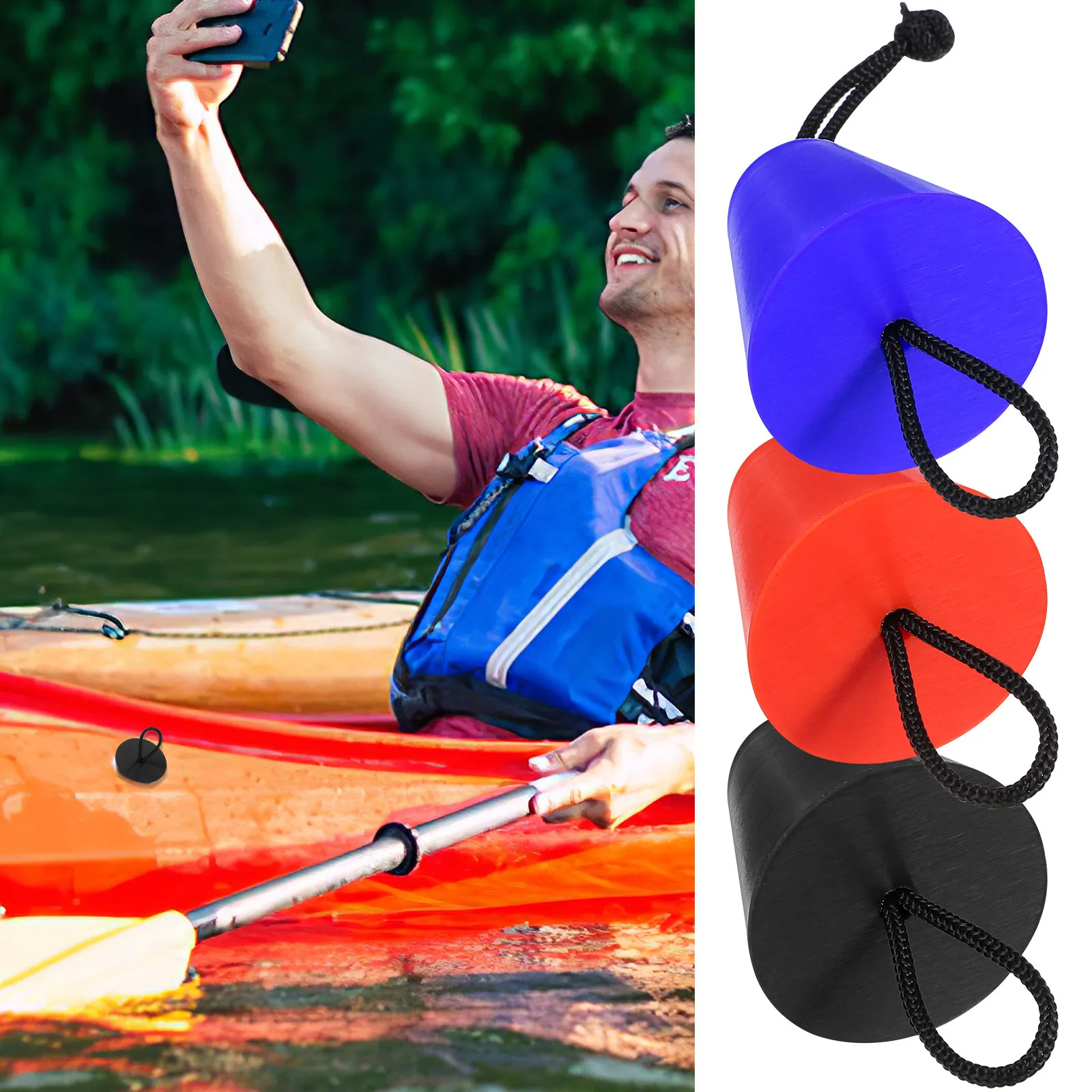 

Набор из 6 силиконовых заглушек для дренажных отверстий каяка, плотно прилегающие, для каноэ, плота, лодки, рыболовных снастей и аксессуаров