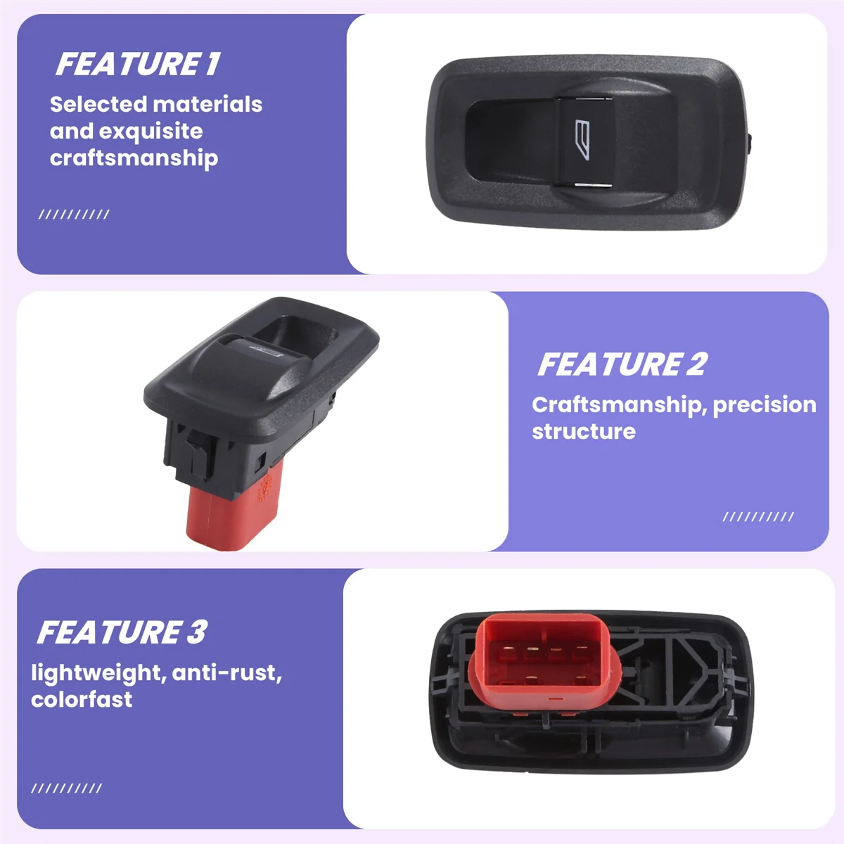 AT77 파워 윈도우 제어 스위치 8A6T14529AA 8A6T-14529-AA Ford Fiesta VI 1.25 1.4 1.6 2008-2013 자동차 액세서리