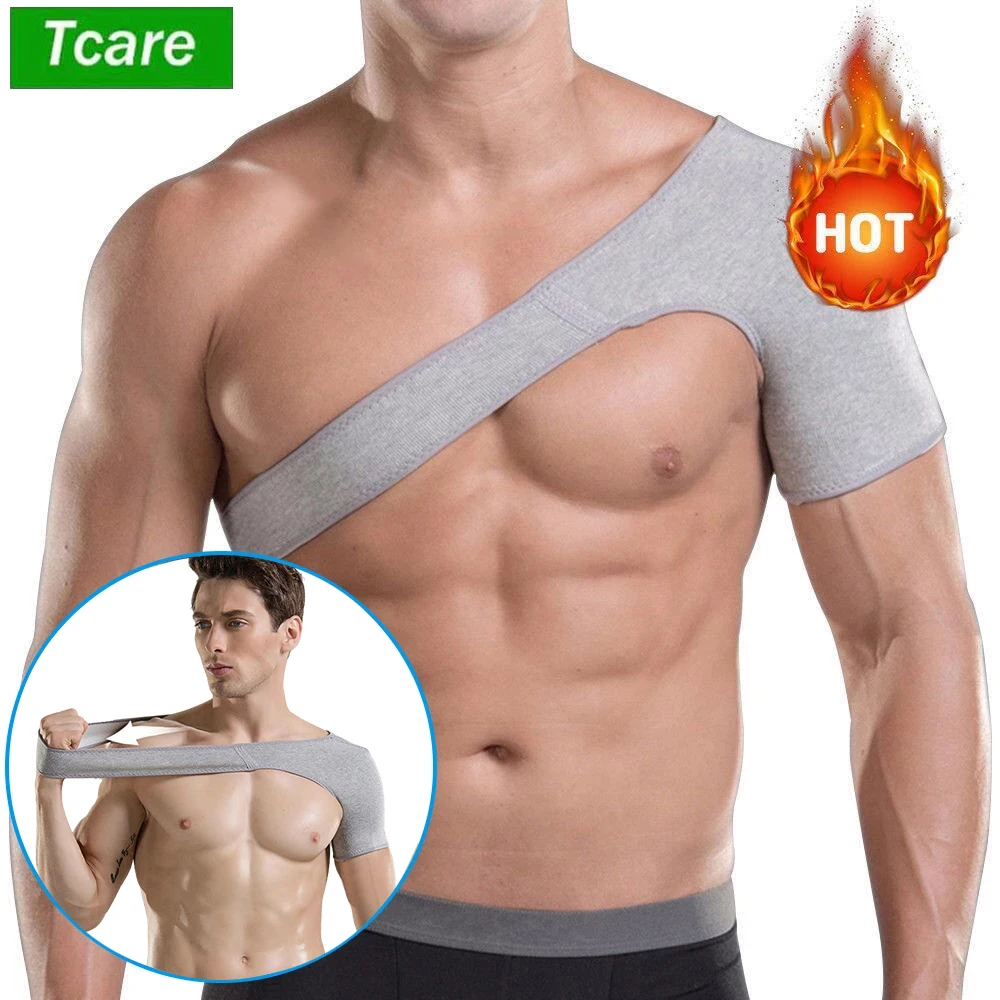 Tcare Bamboo Charcoal Back Support Shoulder Guard Brace Retaining Straps Posture Belts Protector Reinforced Shoulder Straps S-XL