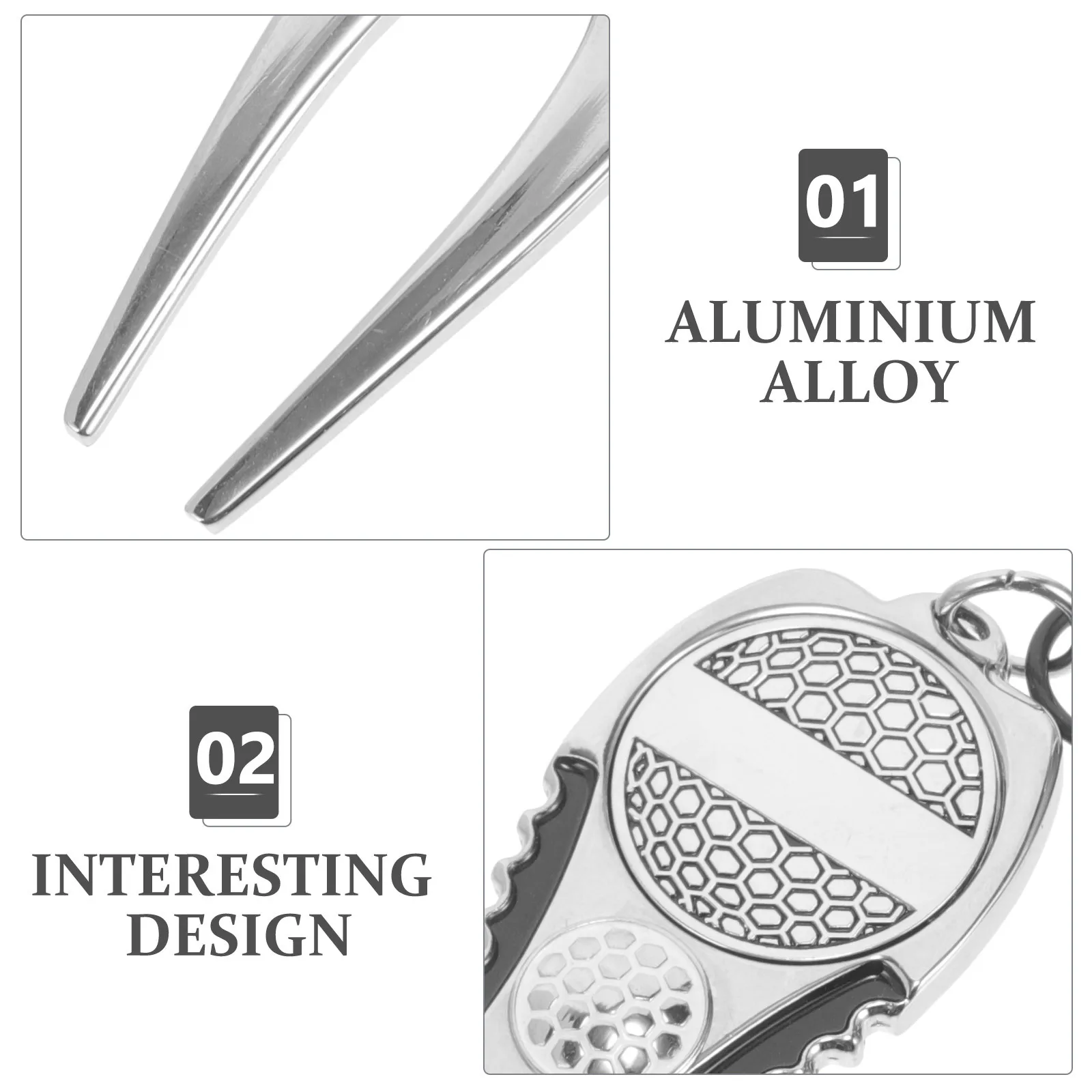 Professional Golf Divot Tool Lightweight Aluminum Alloy Grass Repair Fork Portable Golfing Accessory for