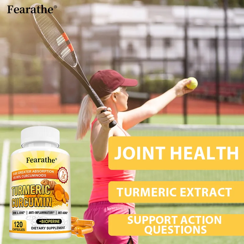 

Turmeric Curcumin - with Black Pepper, Promote Bone Growth, Supports Joint Health, Antioxidant and Digestive Health
