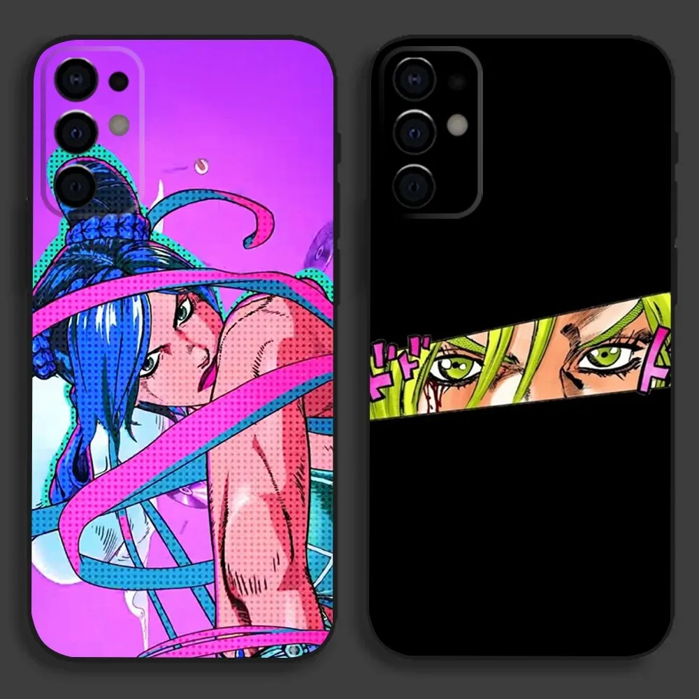 Anime J-JoJos J-Jolyne Cujoh Phone Case For Samsung S24,S21,S22,S23,S30,Ultra,S20,Plus,Fe,Lite,Note,10,9,5G Black Soft Cover